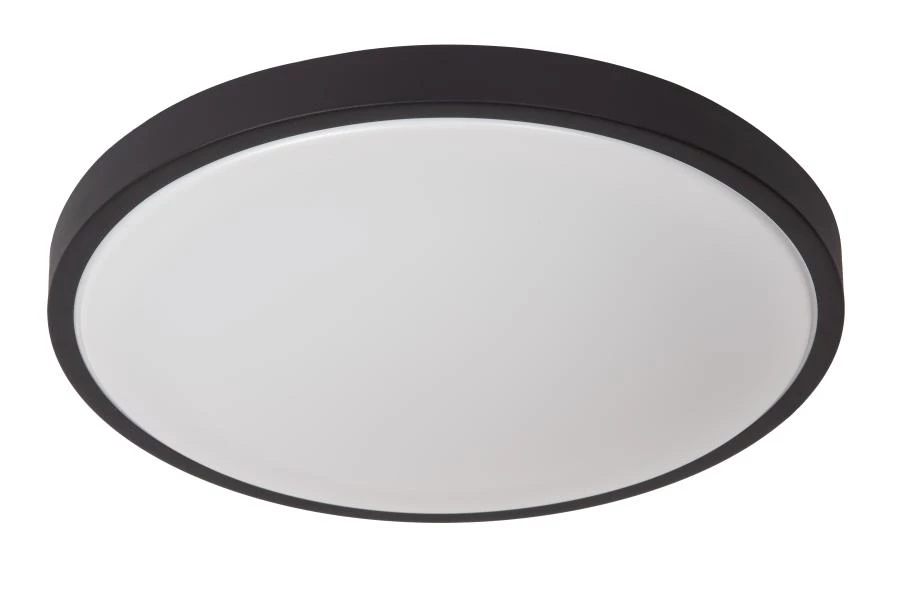 Lucide DASHER - Flush ceiling light Bathroom - Ø 41 cm - LED - 1x24W 2700K - IP44 - Black - off